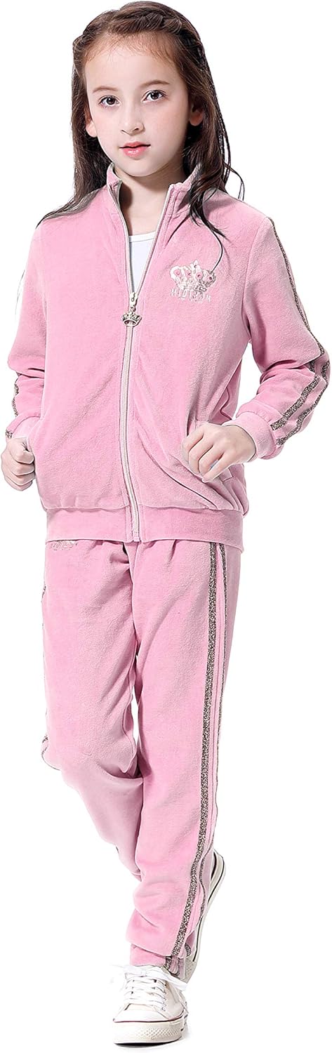 Conjunto de ropa deportiva HOLIEBEE para niñas, chaqueta deportiva