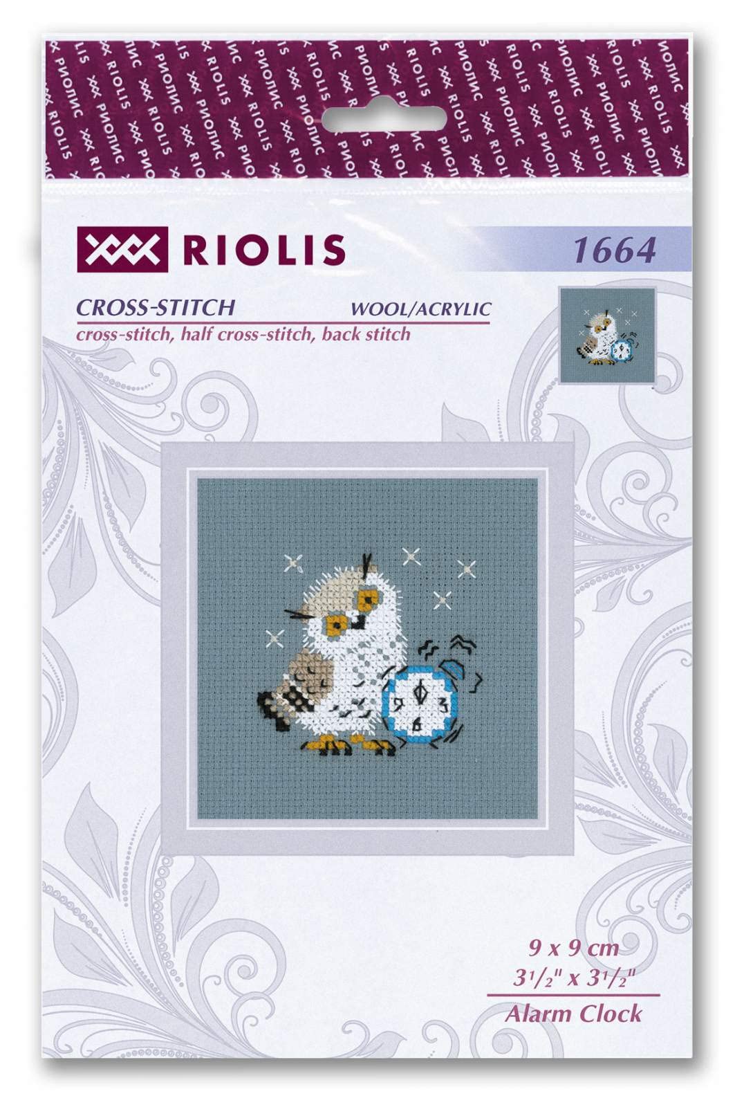 Riolis Kreuzstich-Set 'Wecker' – Komplett Mit Garn, Stoff, Nadel & Anleitung