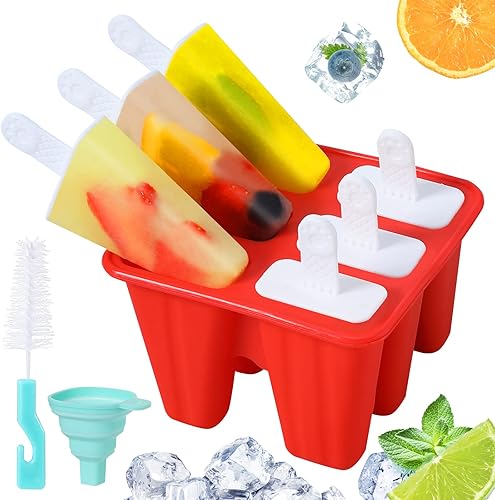 Miniatura 1 de Moldes para paletas de hielo, moldes de silicona para paletas de hielo, molde de paletas sin BPA, reutilizable, fácil liberación, molde casero para