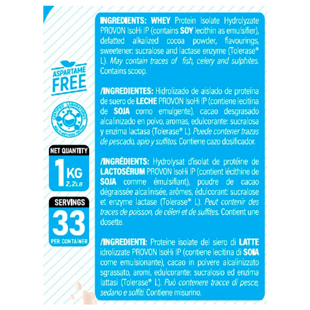 Life Pro Hydro | Proteína Hidrolizada de Rápida Absorción con Tolerase | Enriquecida con Tolerase y Aminoácidos (1 kg, CHOCOLATE HAZELNUT)