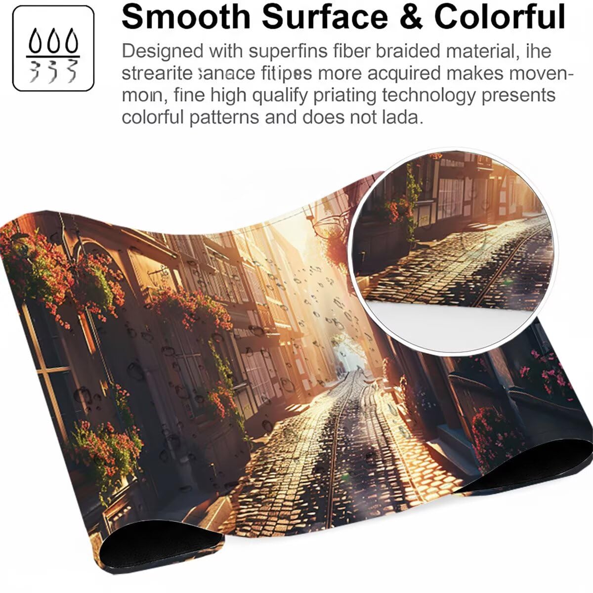 Tappetino per Mouse Gaming XXL 1200x600x3mm– Ufficio Mousepad Grande – Migliora la Velocità e la Precisione Tenuta Stabile Sottomano per Ufficio e Casa Accessori Scrivania Paesaggio PjY16917 N-U
