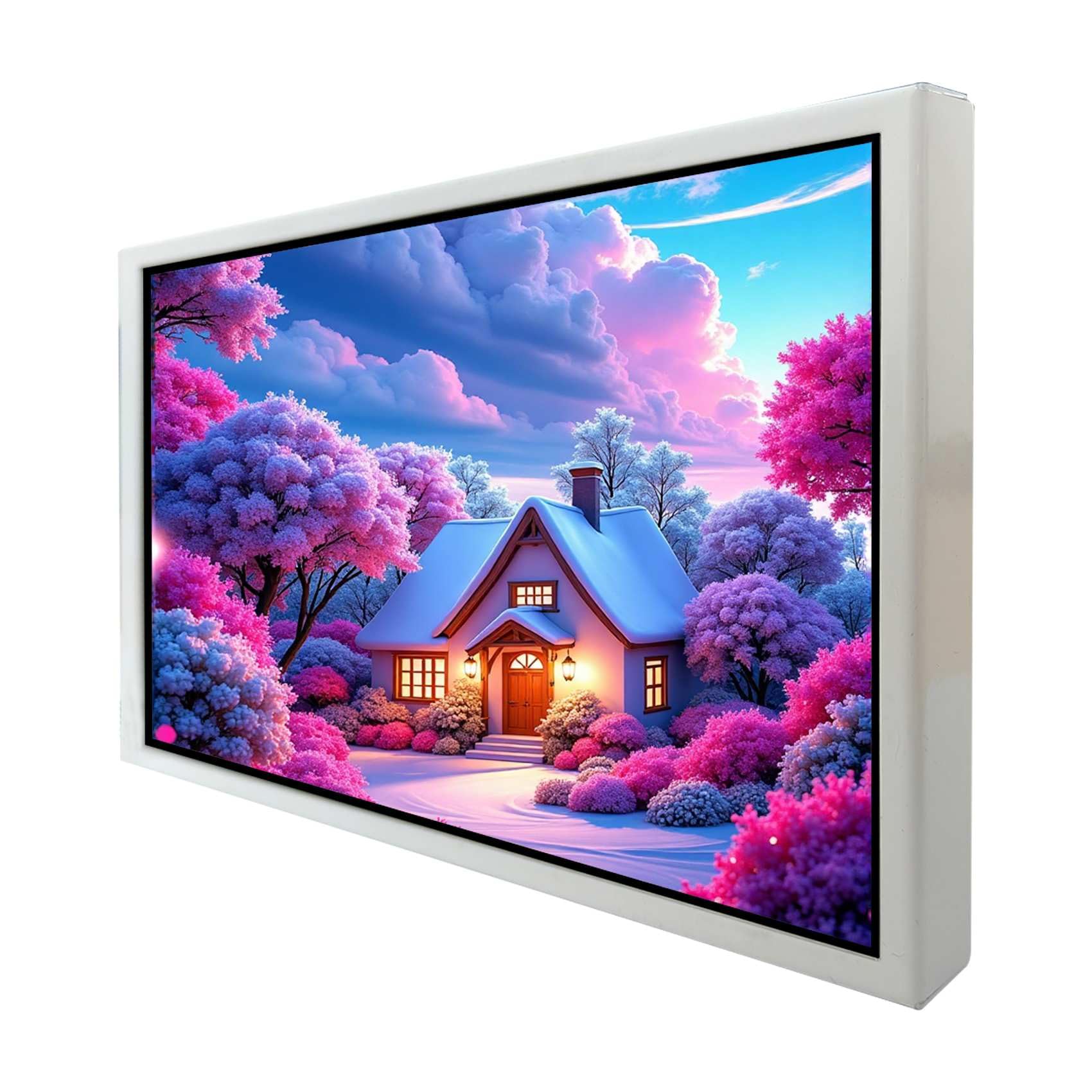 monitor da 7 pollici con schermo LCD bianco e montaggio da 75 mm per uso DIY in case pc secondario