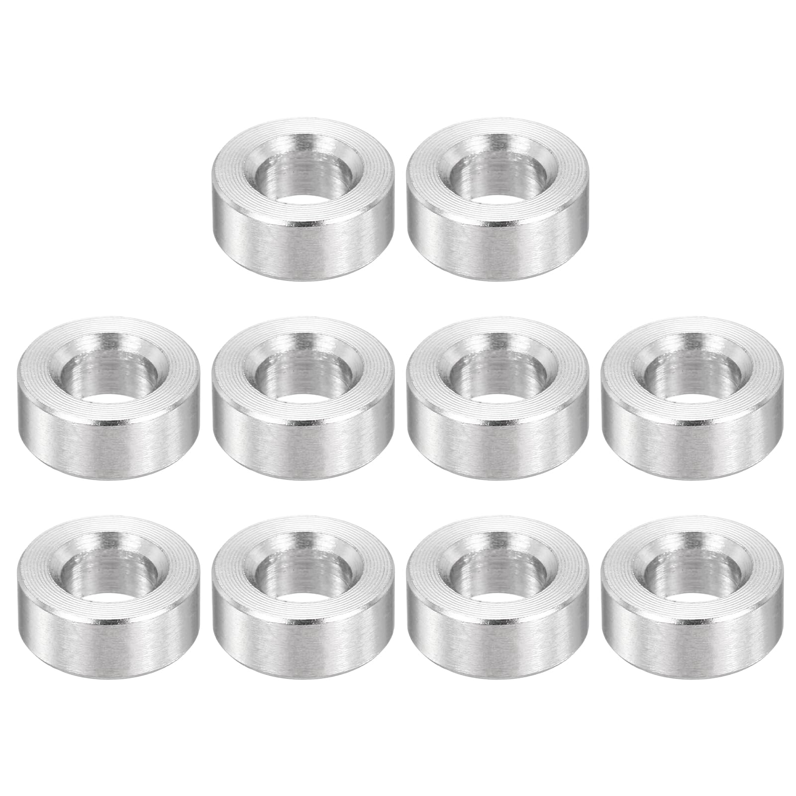 PATIKIL M5 Stainless Steel Spacers, 12Pcs Metal Spacer 5mm ID x 10mm OD x 4mm L Screw Standoff for 1/32" or M5 Screw โ image 1