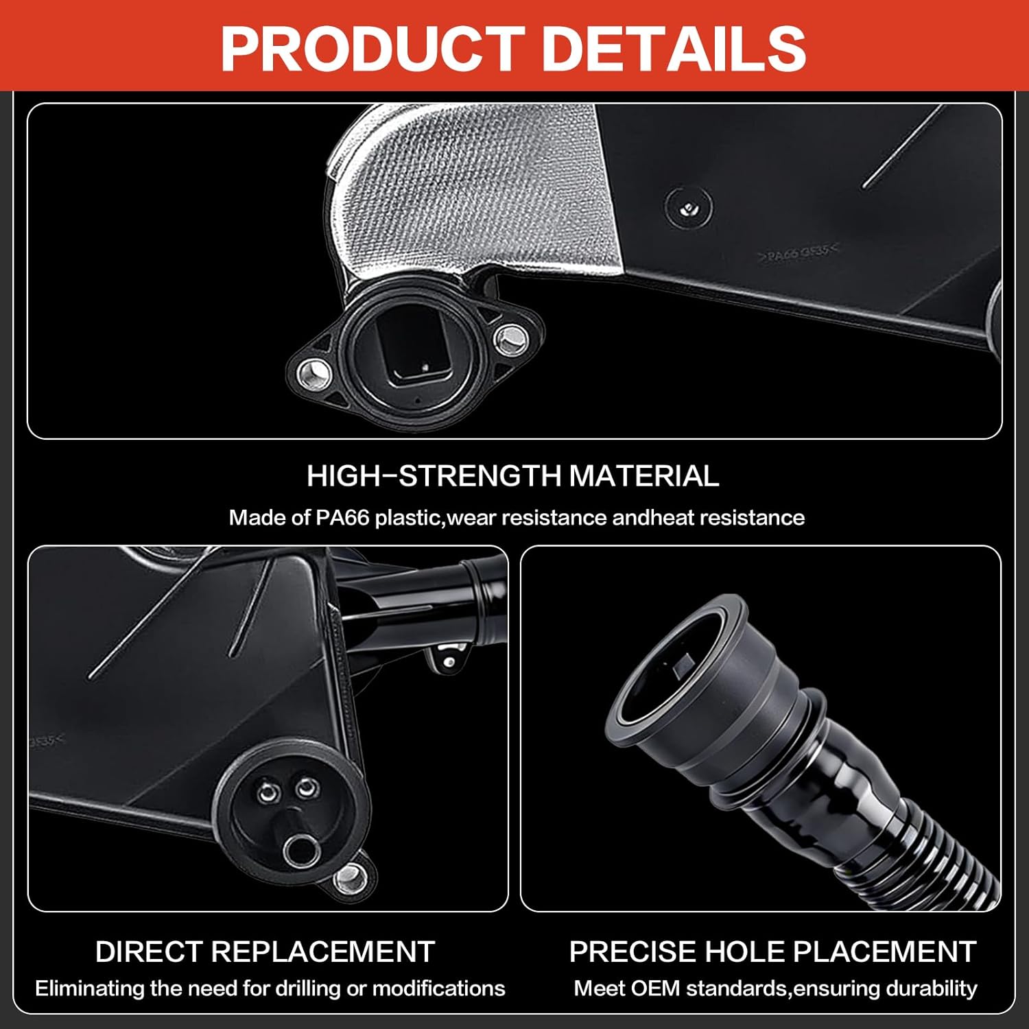 PC3Z-6A785-AAir Oil Separator Assembly for 2023-2025 Ford F250 F350 F450 F550 Super Duty 6.7L Powerstroke Diesel - PCV CCV Vent Valve Crankcase - Replace PC3Q-6A785-AB, PC3Z6A785A