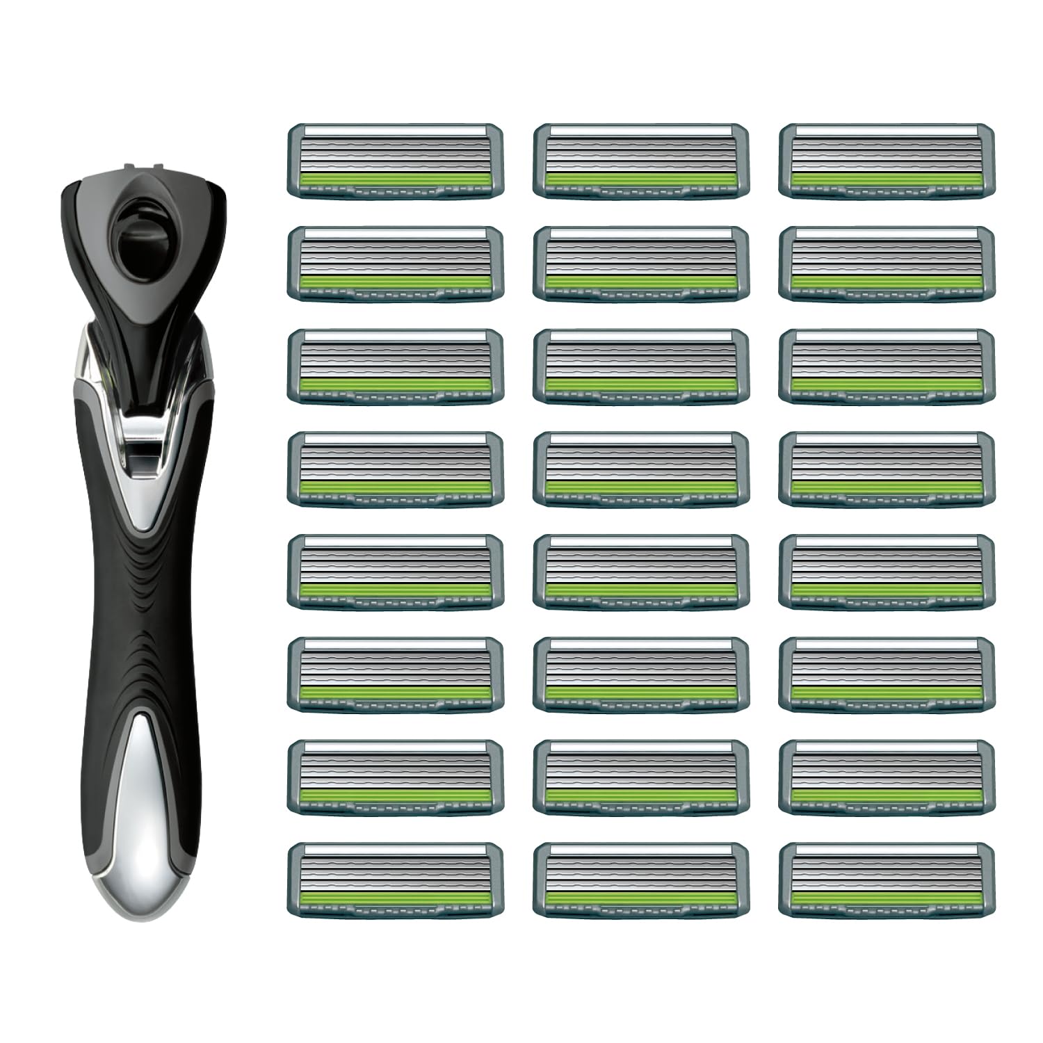 Feather F System Samurai Edge Replacement Blades, Box of 24, Holder Included, Made in Japan, 3 Blades, Razor T-Shape, Beard for Men : Beauty
