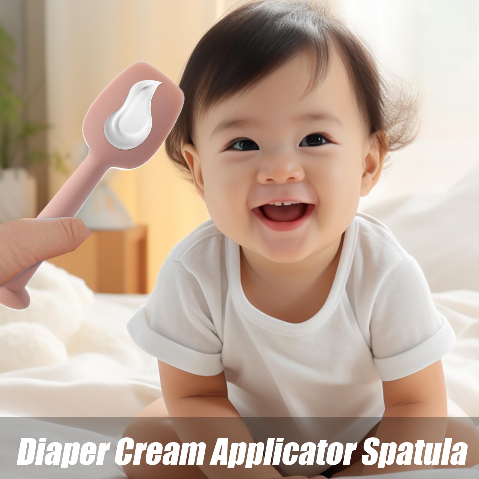 Siliconen luiercrème spatel met zuignap, babybilletjescrème applicator