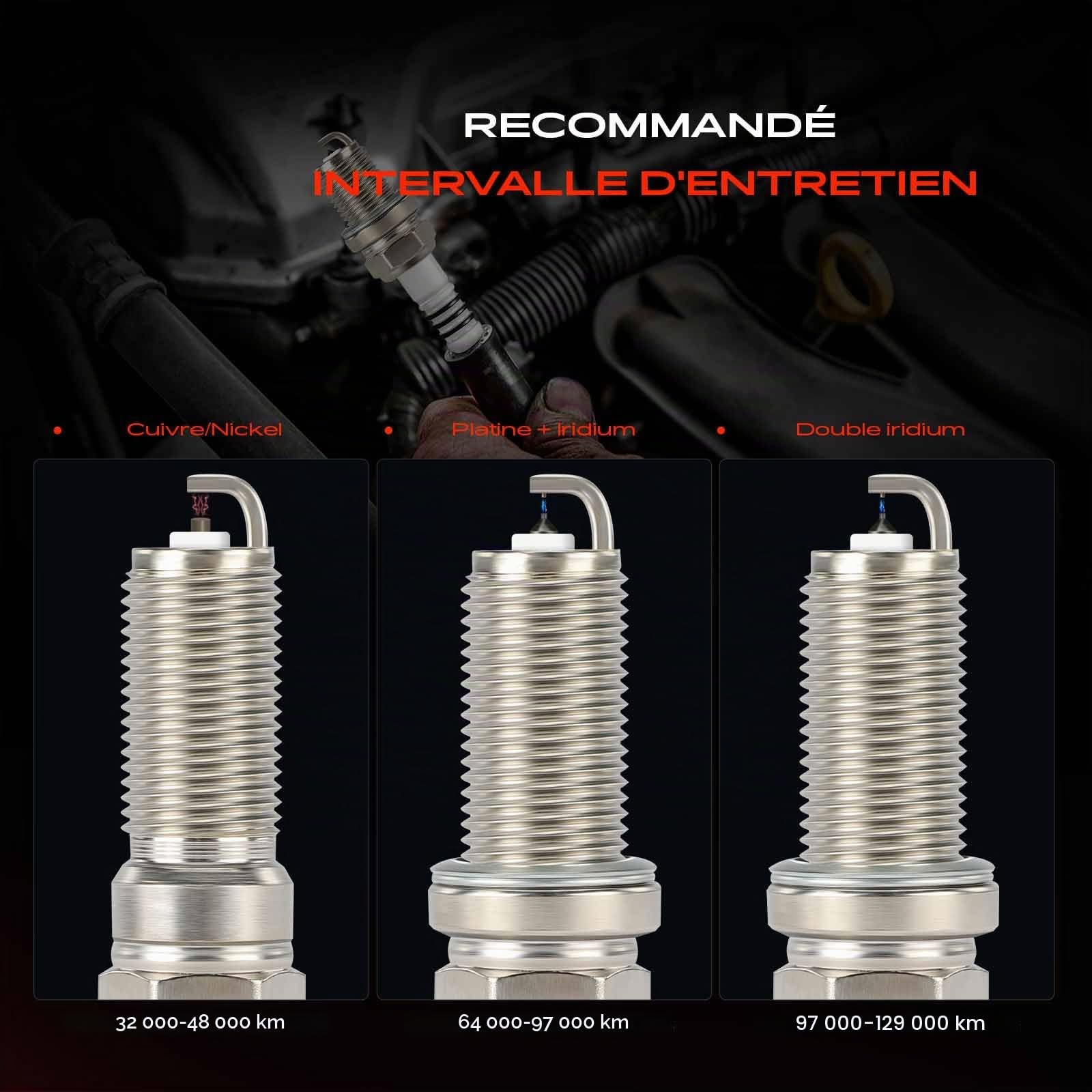 Frankberg 4x Bougies d'allumage ILKAR7F7G