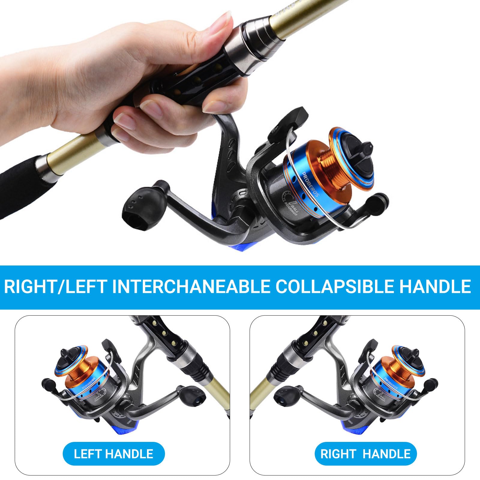 Kit Canne Télescopique 8 M Avec Moulinet, Ligne 100 M, Hameçons, Flotteur Et Cloche – Léger 600 G, Fibre De Verre, Parfait Pour Débutants Et Voyages