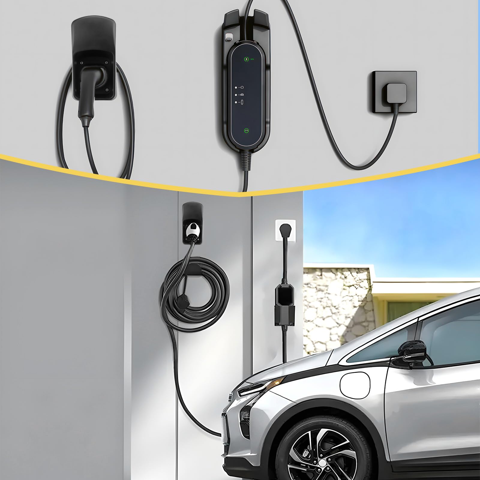 Supporto Parete Per Cavo Di Ricarica Tipo 2 - Organizer Per Auto Elettriche, Impermeabile