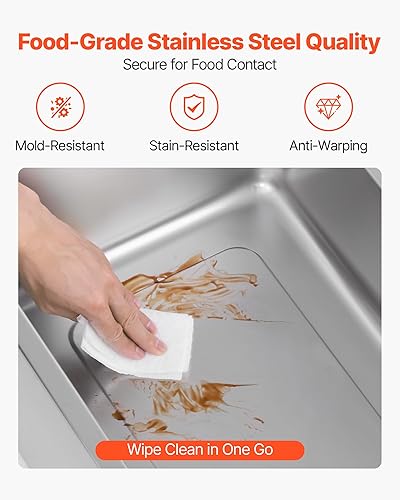 Miniatura 5 de VEVOR Calentador de alimentos comercial, calentador de alimentos eléctrico de acero inoxidable de 1200 W, calentador de alimentos de vapor