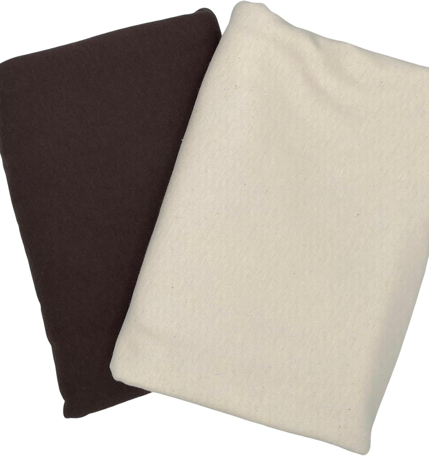 Pack N Play Sheets Fitted 27 x 39, Compatible with Graco Pack N Play or Similar - 100% Jersey Cotton - Soft, Durable & Hypoallergenic, 2-Pack, Cream and Brown, by SheetWorld, Made in USA