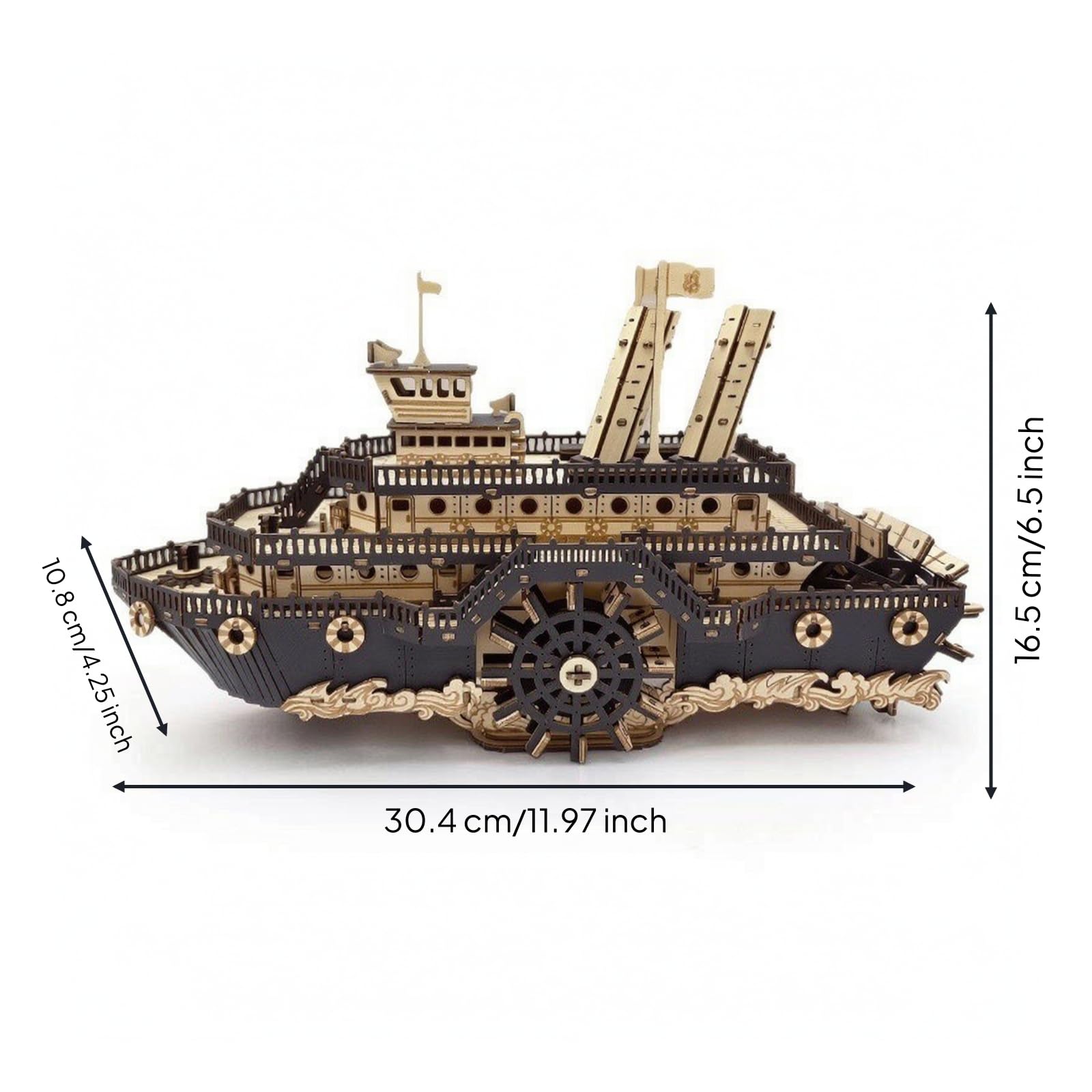 Puzzle Educativo 3D in Legno Cattedrale Gotica Kit Costruzione Mini Edificio Facciata Incisa Finestra a Rosone Materiale Legno Adatto a Adulti Appassionati Studio Domestico Mensola Espositiva