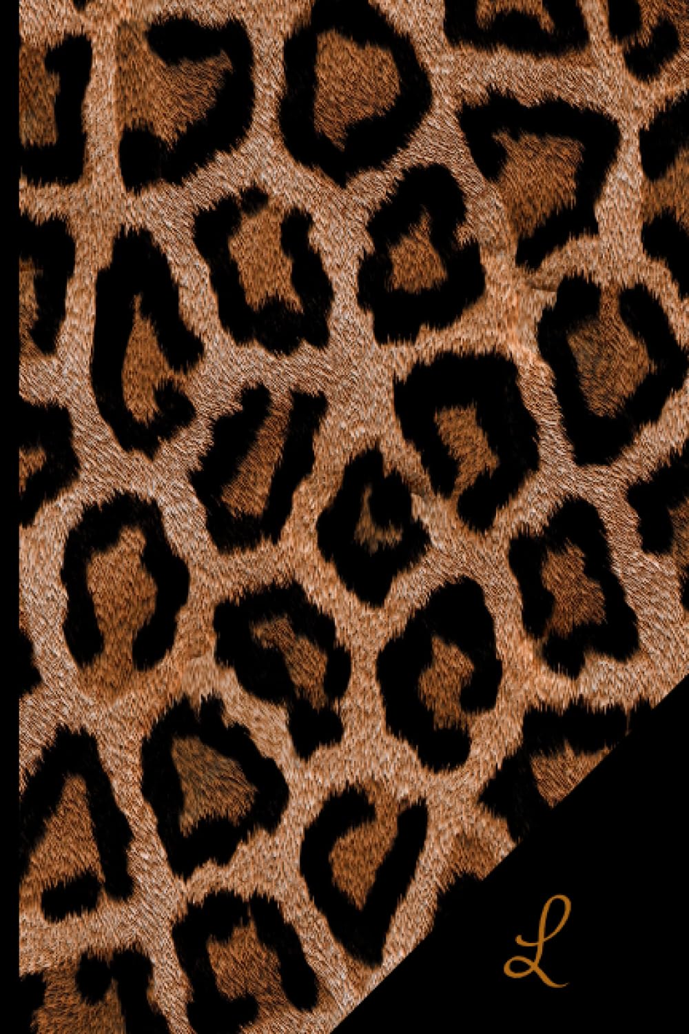 Notebook: Personalized Initial Letter “L” Monogram Journal | Leopard Pattern | Blank Ruled Notebook | For Women Men Boys Girls