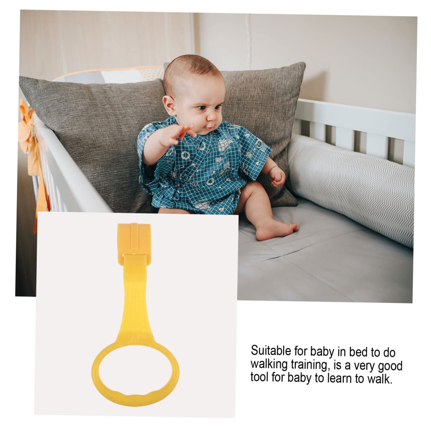 FAVOMOTO Infant Pull Ring 4pcs Portable Pull up Bar Toys Nursery Rings for Baby Random Color