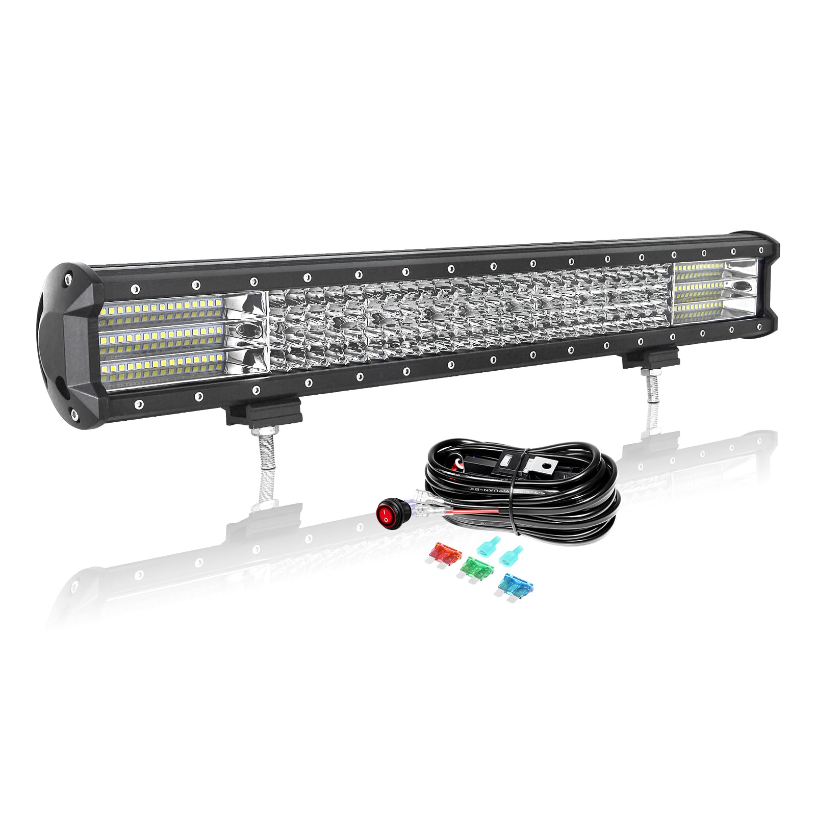 Barra LED 4x4 de 57cm proyector de trabajo 12V 24V impermeable para coche y camion 570W 8