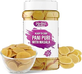 PARDESI Pani Puri Kit with Masala 2.43 LB Jar Authentic Indian Golgappa ...