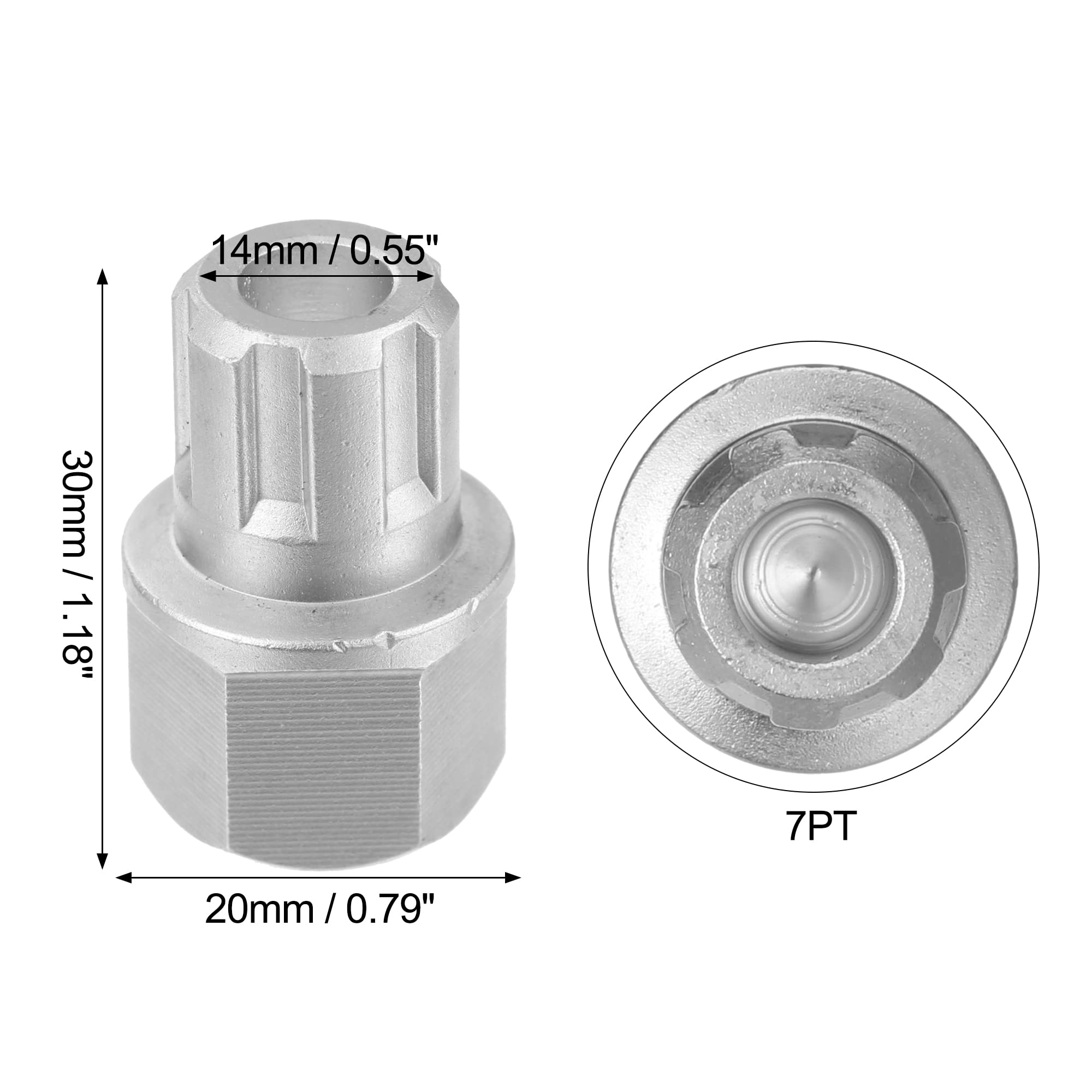A ABSOPRO Dado Antifurto Ruota Blocco Auto 52/7PT Anti Furto Aletta Dado Vite Rimozione Chiave