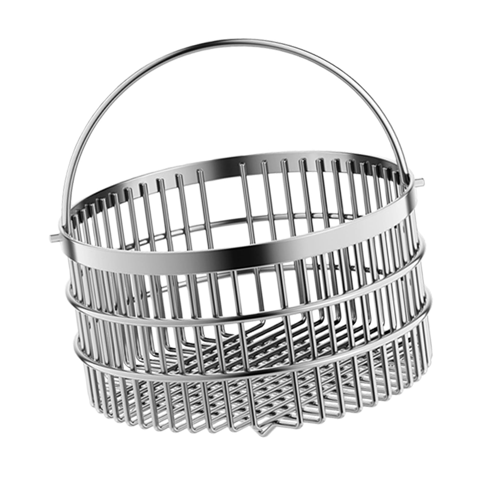 Kaeltsyn Sturdy Stainless Steel Ventilated Container Designed for Efficiently Drying Storing Freshness Produce in Homes Kitchens Rustless Fruit Vegetable Basket