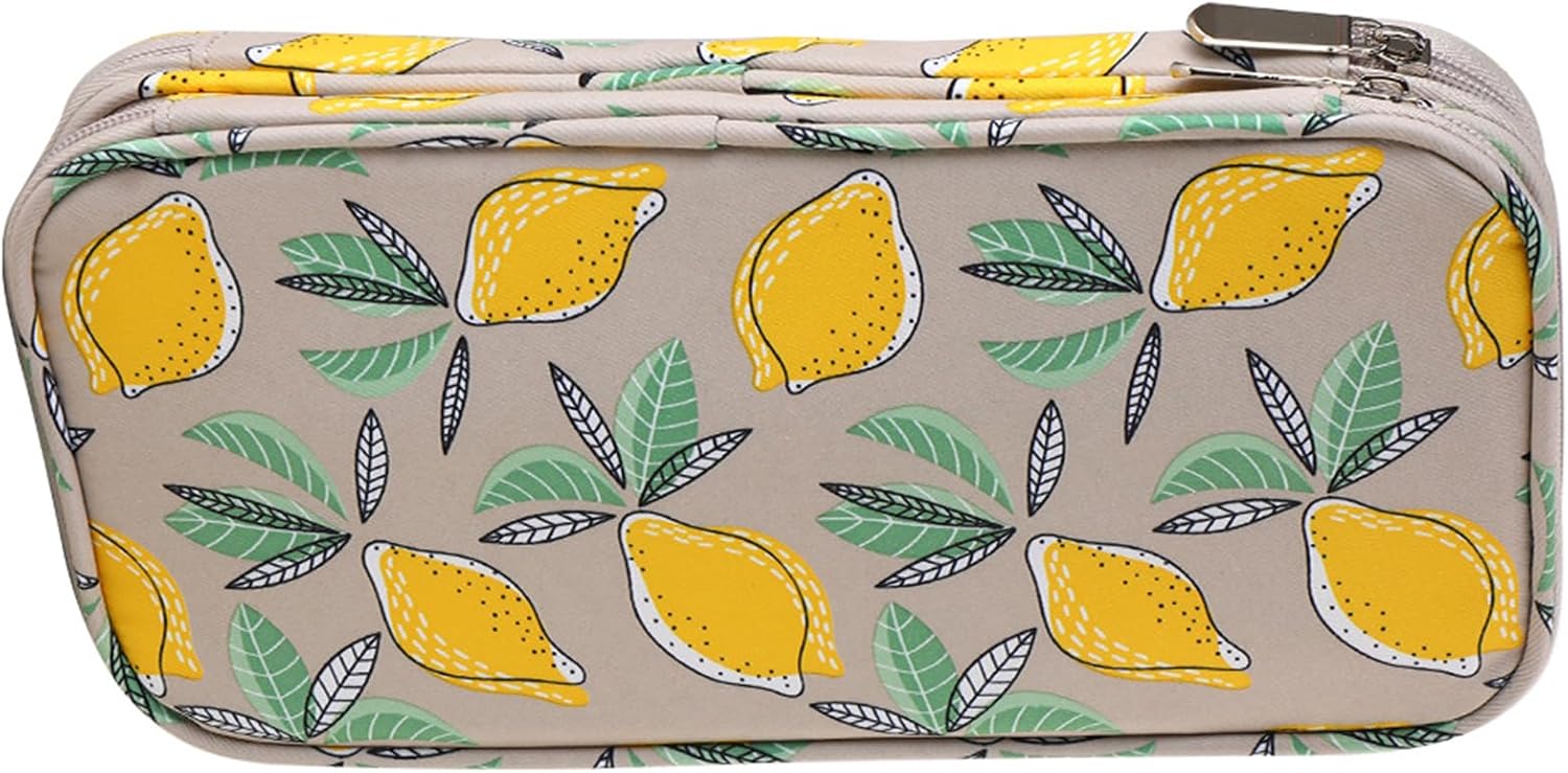 Knitting Needle Case Oxfords Materials Multiple Compartment Craft Organizers for Travel and Home Use Oxfords Cloth Knitting Needle Storage Case