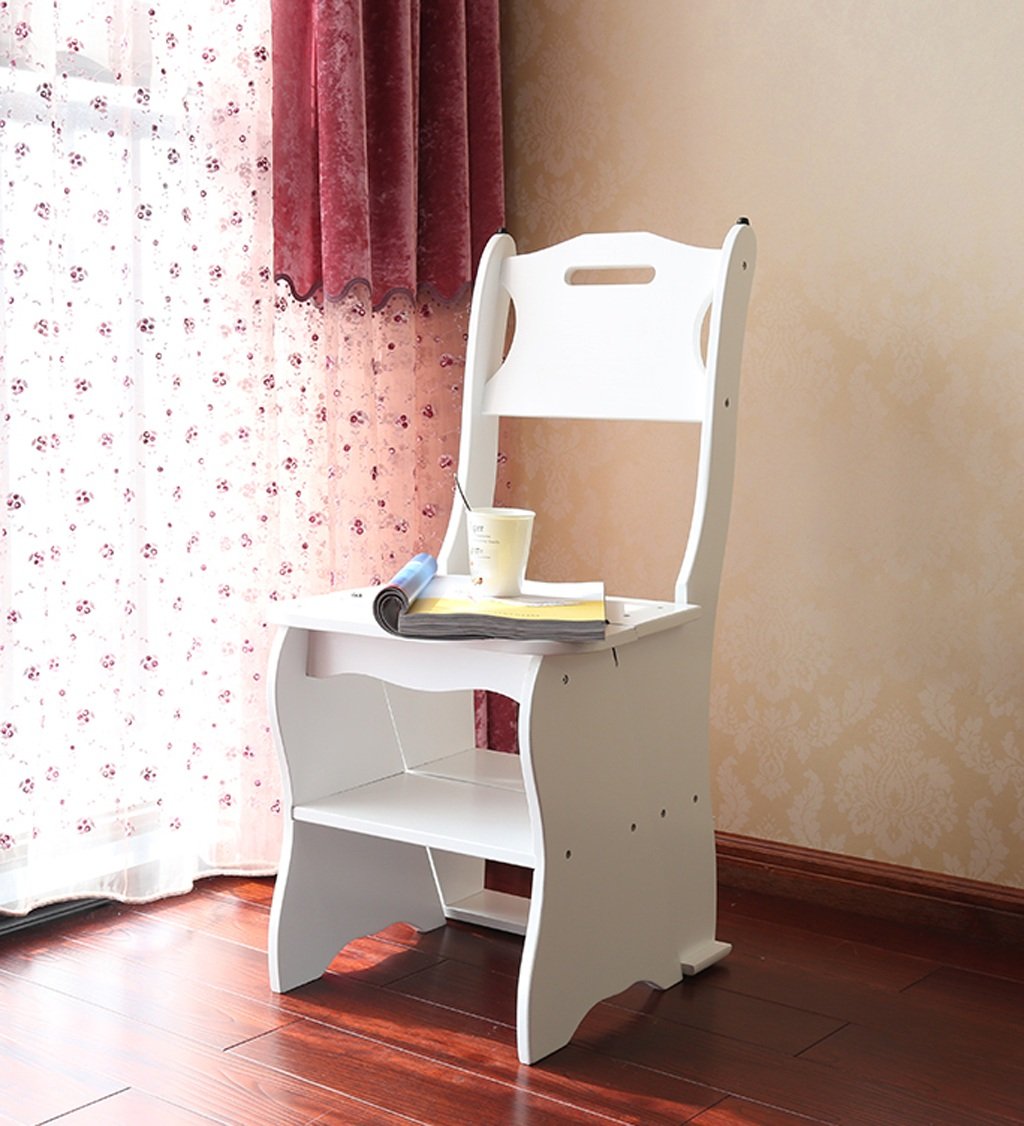 Taburete escalonado y silla de escalera plegable con estante de 4 pisos color A