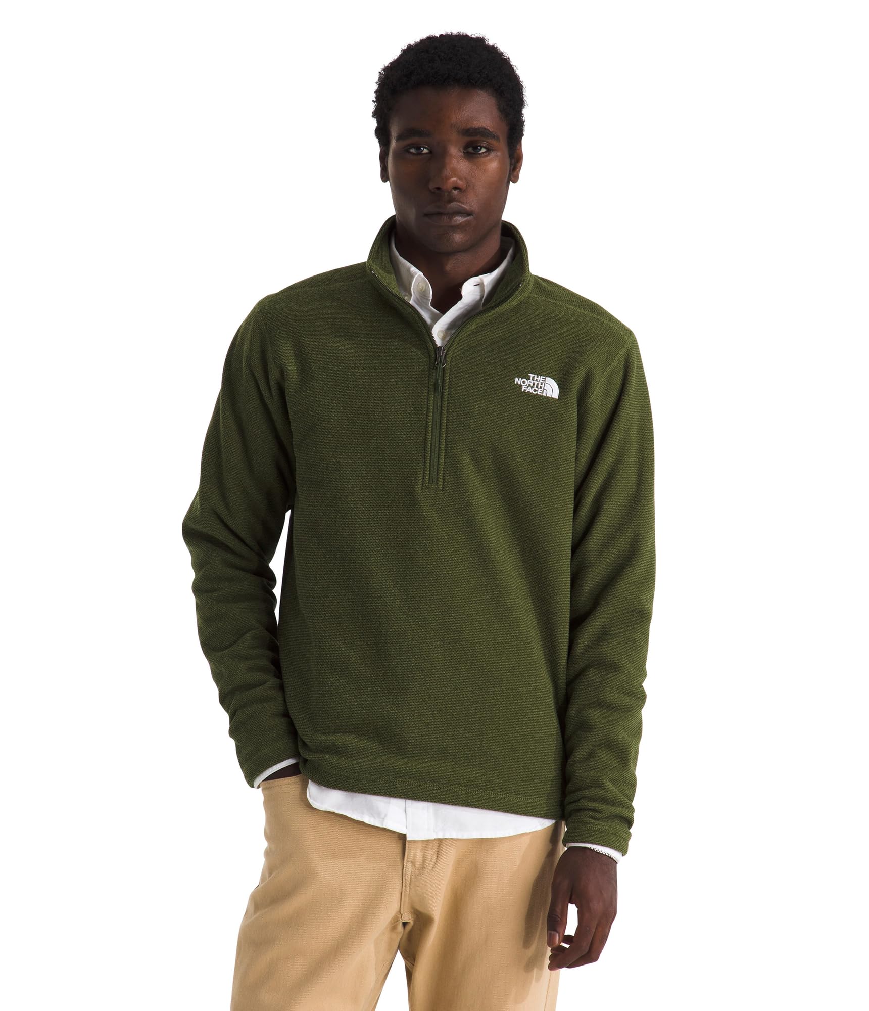 The North Face Men's Textured Cap Rock Quarter Zip Pullover - 1/4 Zip Fleece Jacket with a Classic Fit & Embroidered Logo