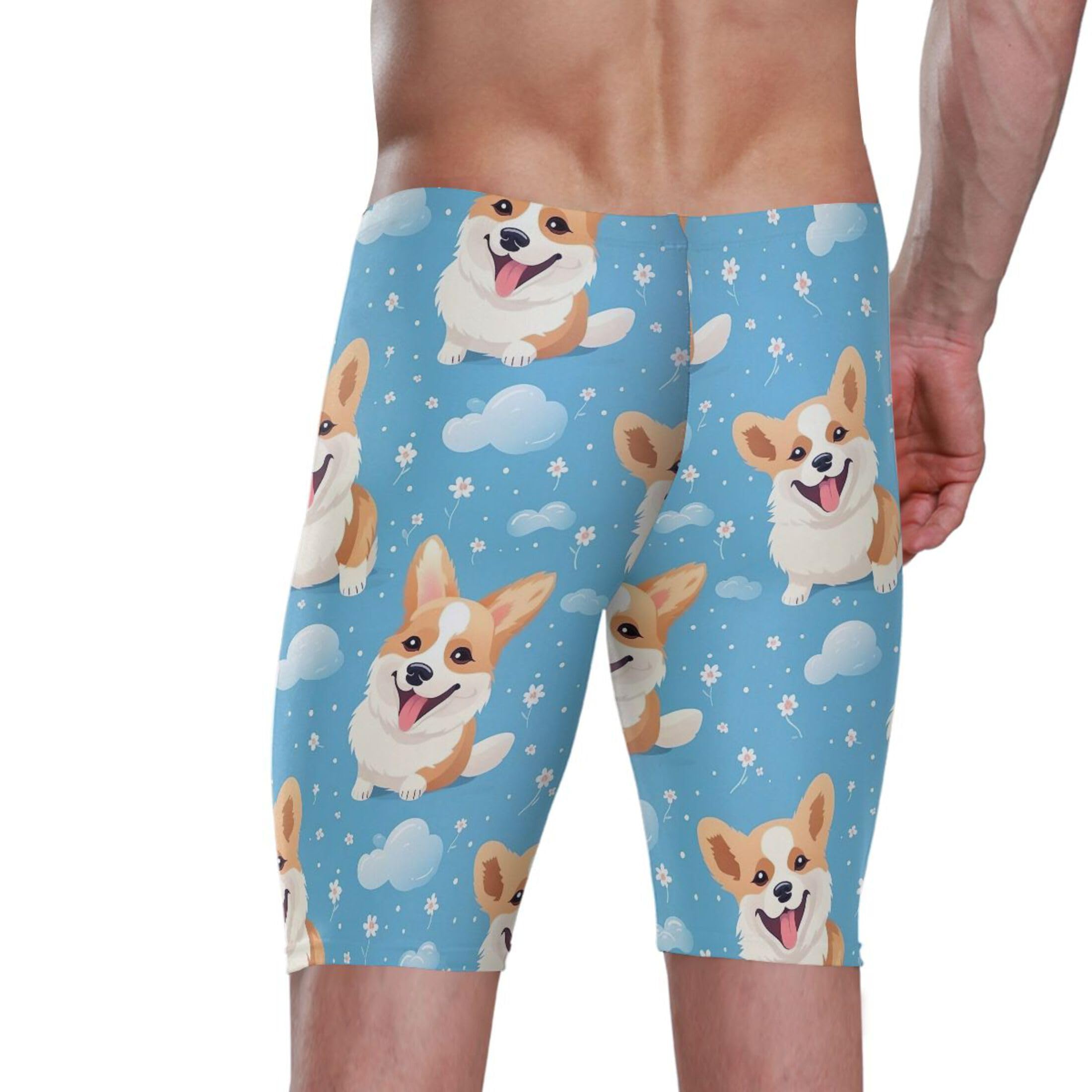 Dog Puppy Pug Animal Cute Swim Jammers Swimsuit for Men B0402811