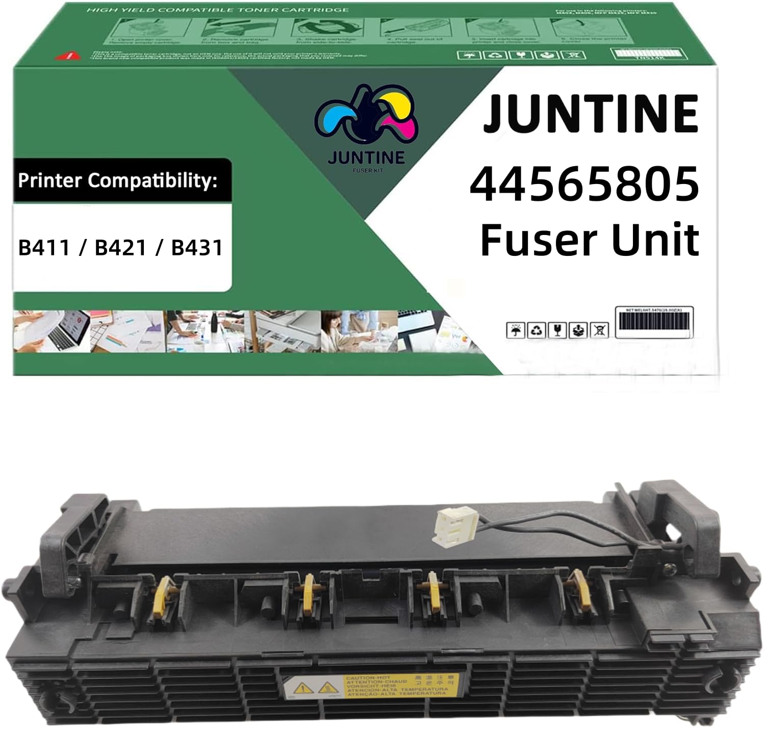 JUNTINE 44565805 Fuser Unit Original Refurbished Replacement for Okidata 44565805 Fuser Unit Compatible with Okidata B411 B421 B431 Printers(110V- 120K)