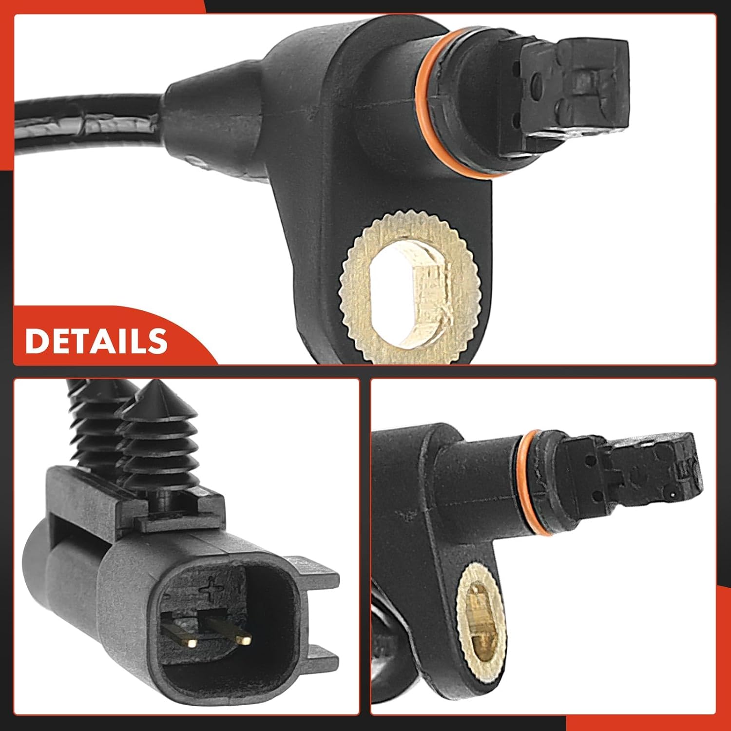 A-Premium 2PCS Front Left and Right ABS Wheel Speed Sensor Compatible with Jeep Models - Wrangler 2007-2017, Wrangler JK 2018 - Front Driver and Passenger Side, Replace# 52060156AD, 68003281AA