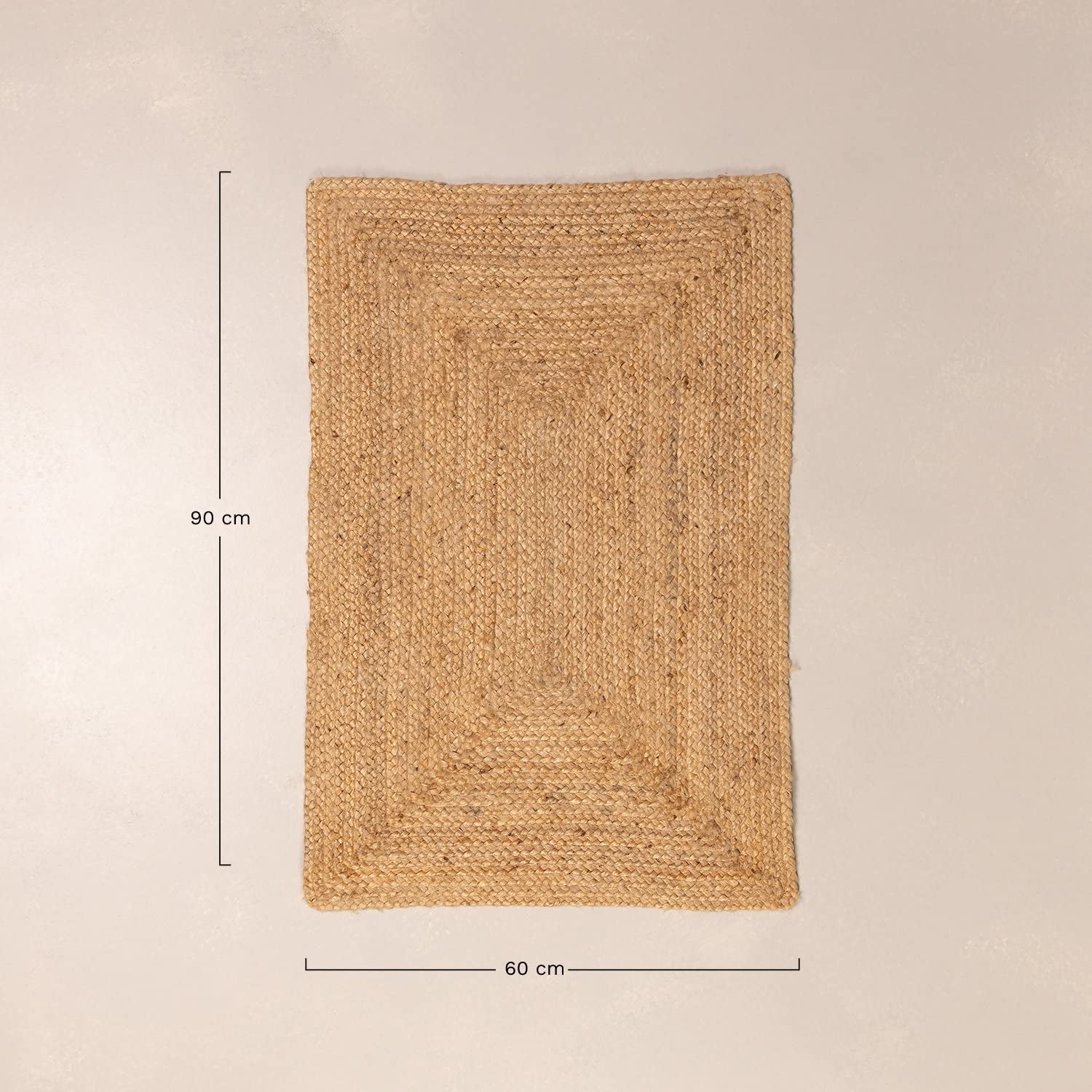 Reposapiés De Yute Natural DKD Home Decor - Medidas 60x30x40 Cm, Estilo Urbano, Color Marrón