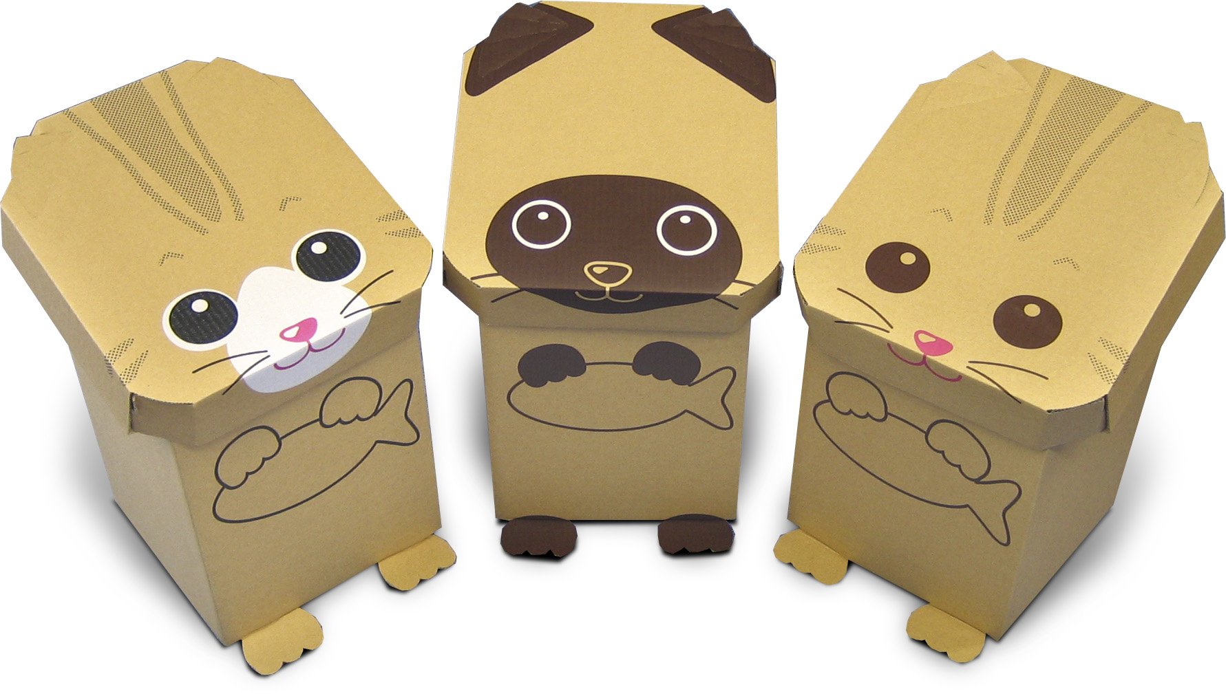 Amazon.co.jp: 森井紙器 段ボール工作シリーズ 動物型おもちゃボックス 