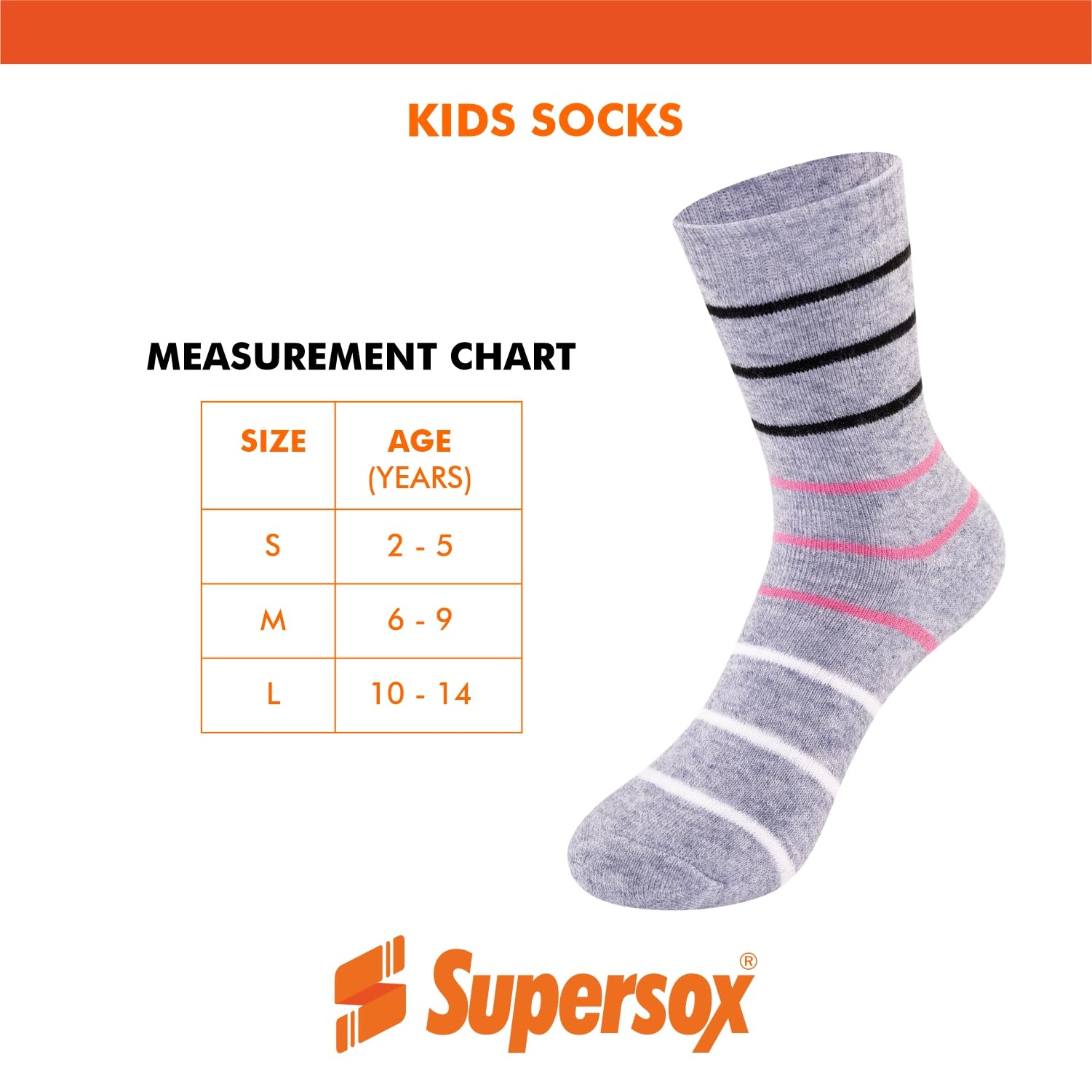 Supersox Boys & Girls Wool Winter Thermal Regular Length Socks, Made with Thermal Control Technology & Extra Cushioning For a Warmth & Cozy Feel, Ideal For Winter Wear (Pack Of 3), Multicolored 1