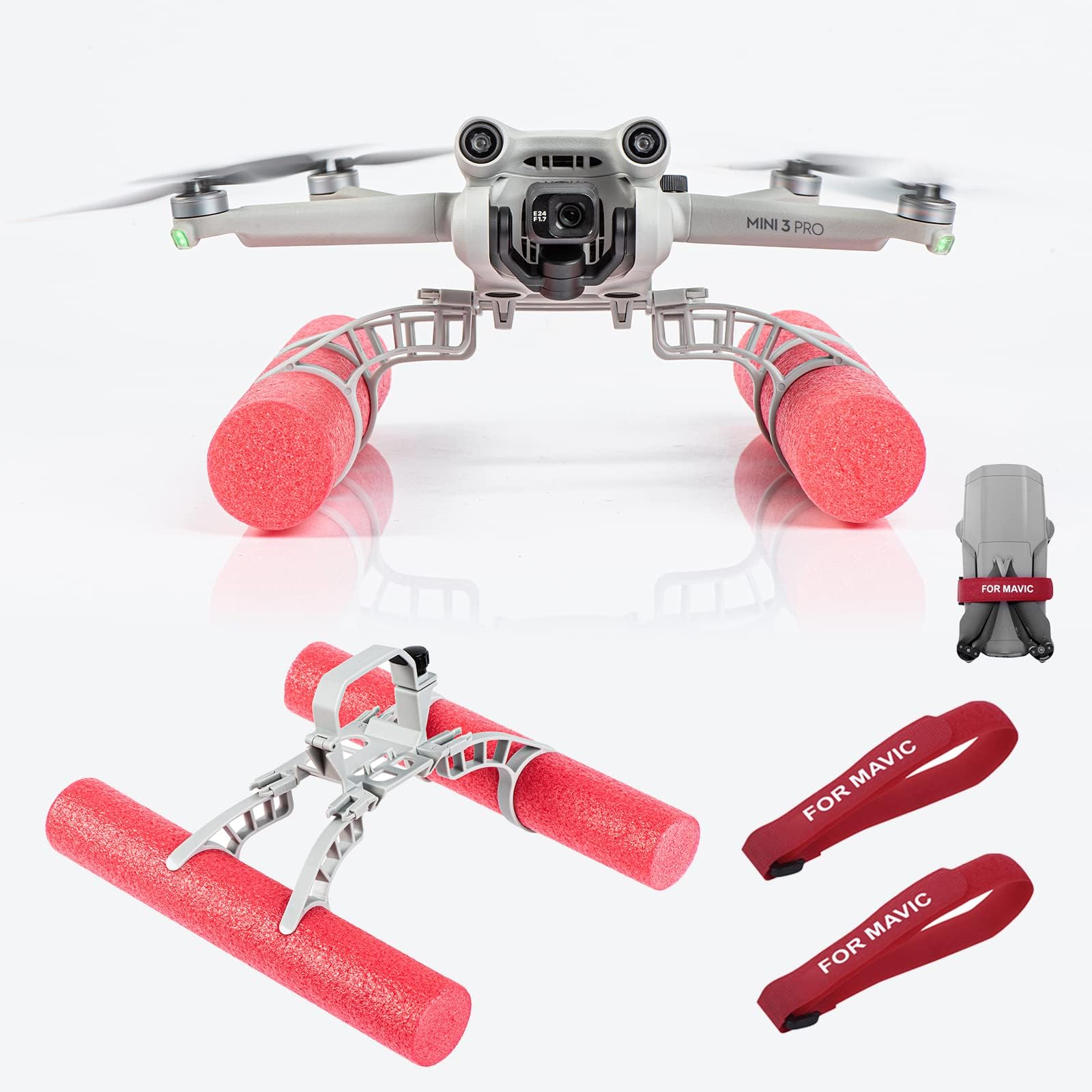 iEago RC Mini 3 Pro Water Landing Gear Floating Training Kit Extender Legs with Nylon Propellers Holder Strap for DJI Mini 3 Pro Accessories
