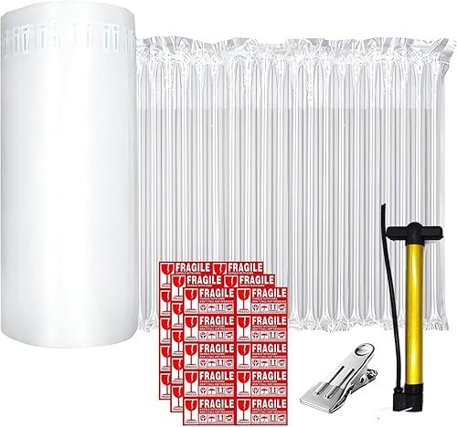 Miniatura 1 de YUANSHAO Rollo de burbujas inflable, 14 pulgadas x 164 pies, almohada inflable de aire para embalaje de envíos en movimiento, bolsa de burbujas
