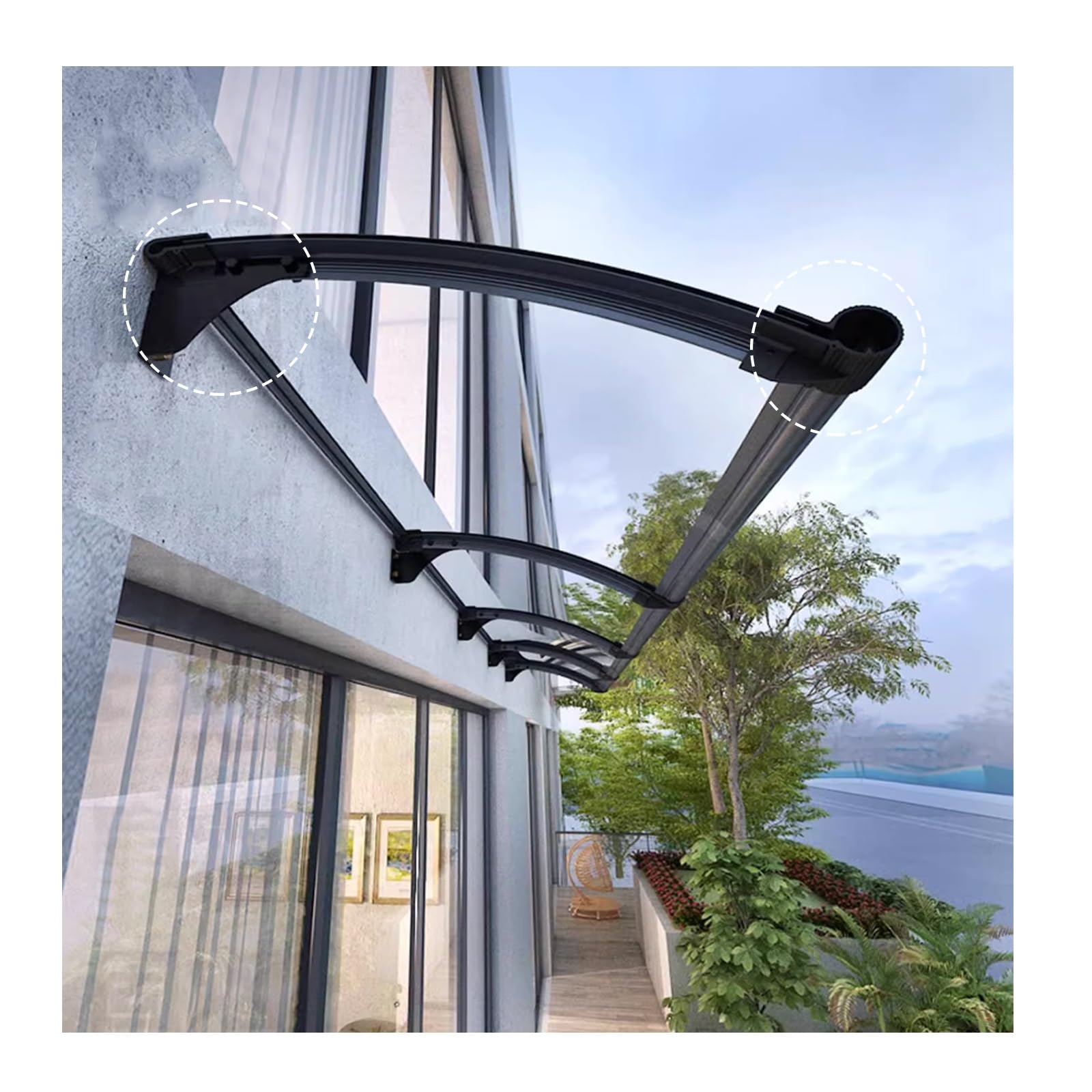 MarkiseFenstermarkisen außen,Markise für Türeingang,Türmarkisen außen,Markisen für Türen,Türvordach,Spülbeckendesign,2-seitige 