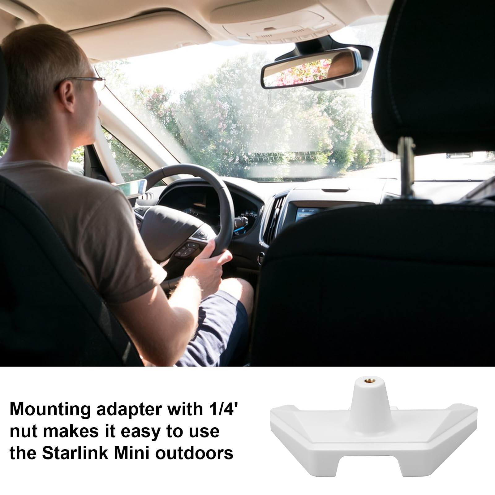 Starlink Gen 3 Soporte, adaptador de tubo Starlink Gen 3 con rosca de 1/4" con la mayoría de tamaños de trípode comunes