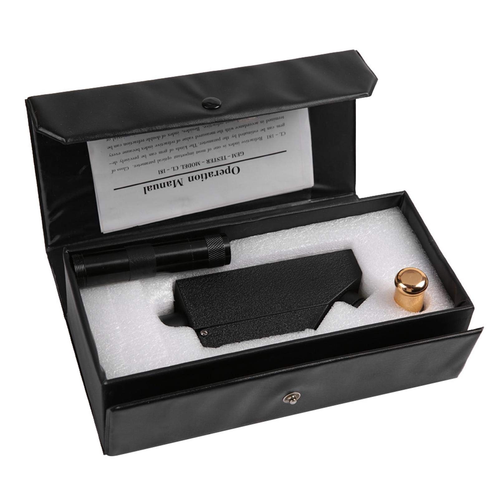 Cosiki Testeur Diamant, Refractometre, Réfractomètre de Pierres précieuses réfractomètre RHG181 Gem Testeur Or Sniffer Doseur pour Bijoux en Diamant pour Gem Jade