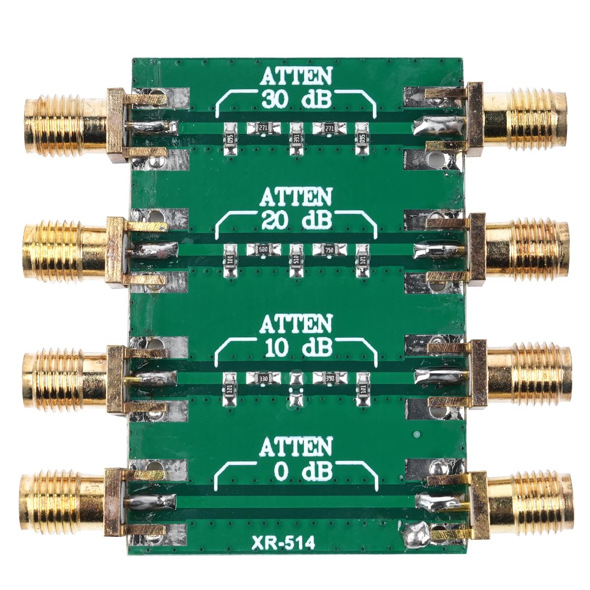 Hsthe SeaRadio Frequency Attenuator 50Ω System Impedance DC Double Female Head Fixed SMA Damper for Electronic Devices