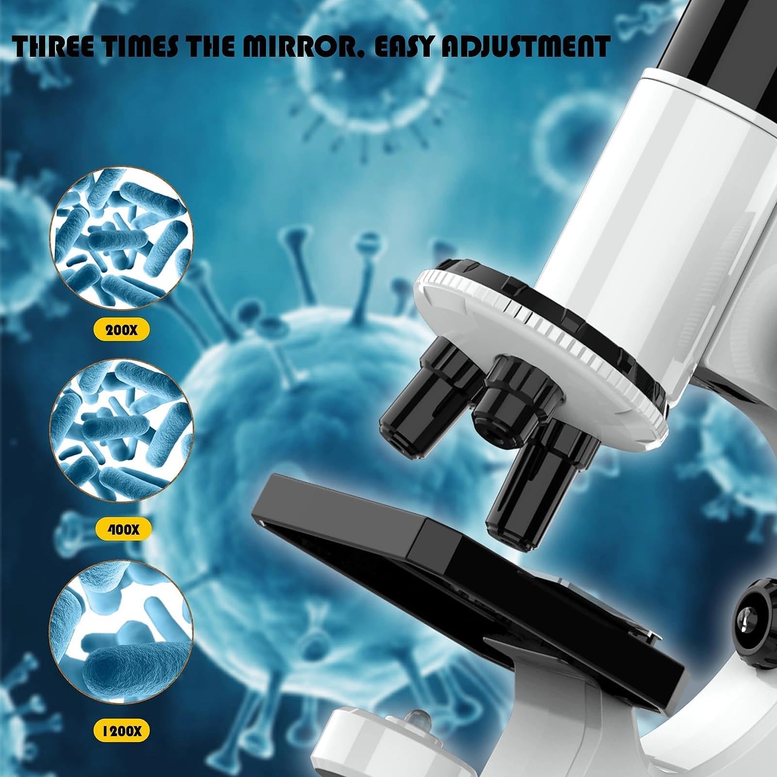 Microscope Numérique Enfant – Écran 2 Pouces – Grossissement 20x-200x – LED Réglable – Cadeau Scientifique