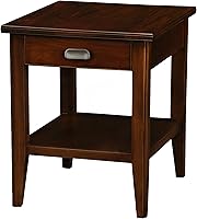 Vista 24 de Leick Furniture Mission - Mesa auxiliar con cajón, madera de fresno maciza y chapas de roble