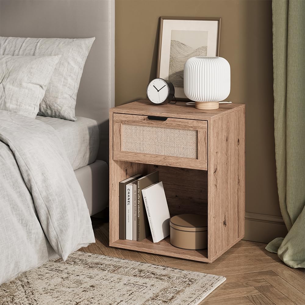 Vicco Comodino camera da letto Elven, Rovere, 47 x 60 cm