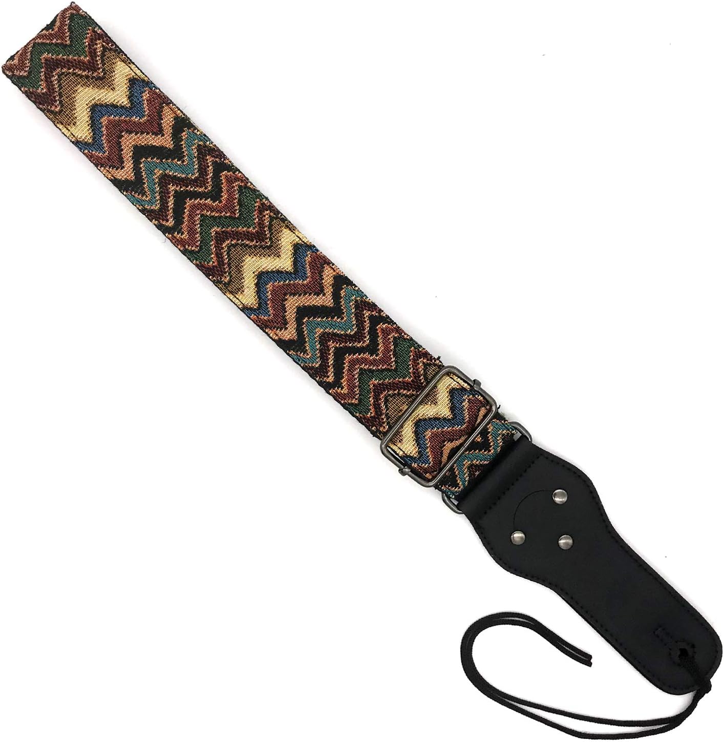 Adjustable Guitar Strap with 2 Strap Locks and 1 Leather Strap Button