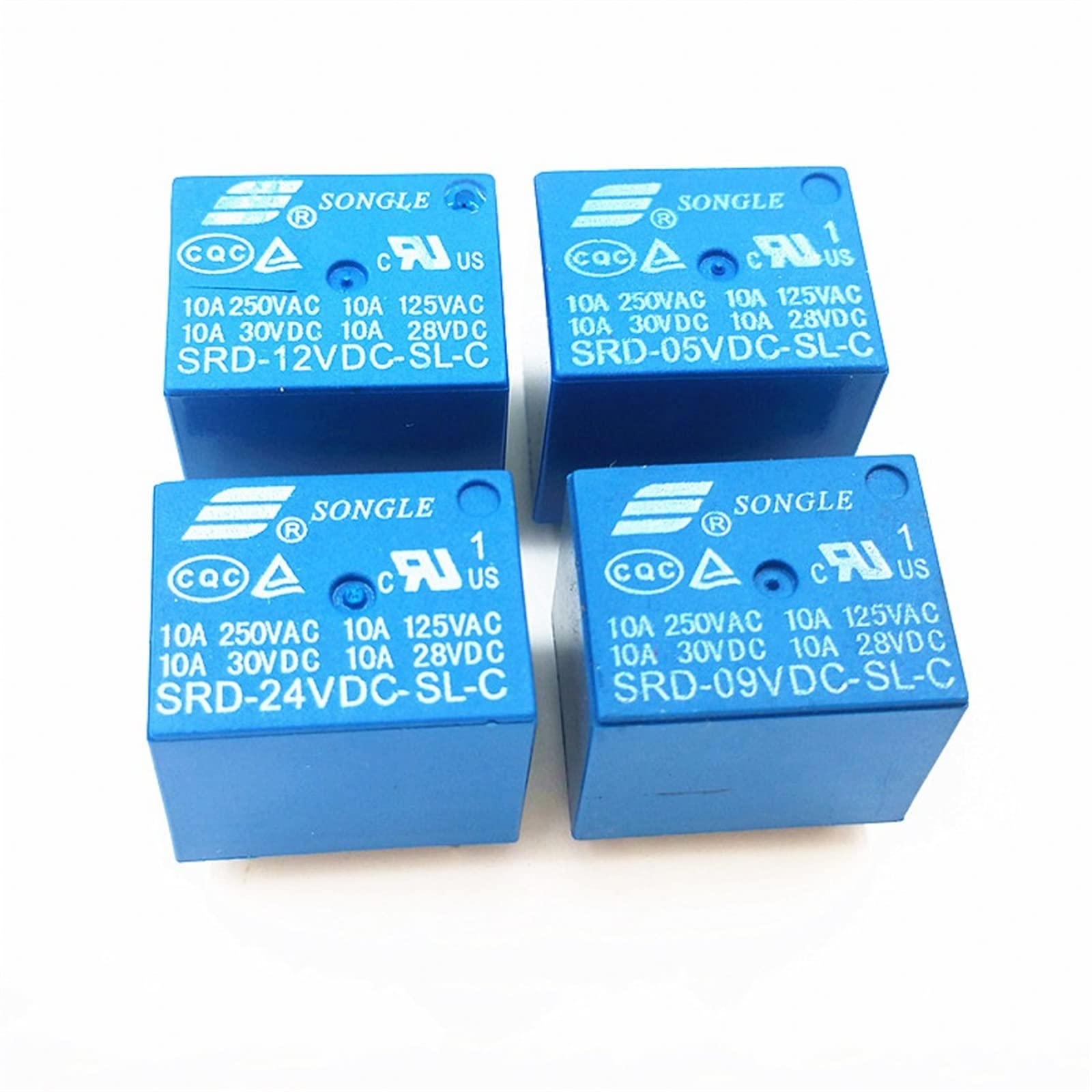 Parti elettroniche 100 pz 5 Pin SRD-05VDC-SL-C 5VDC 10A 250VAC Relè di Potenza PCB Tipo T73-5V SRD-5VDC-SL-C 10A 125VAC Relè 5v in Magazzino
