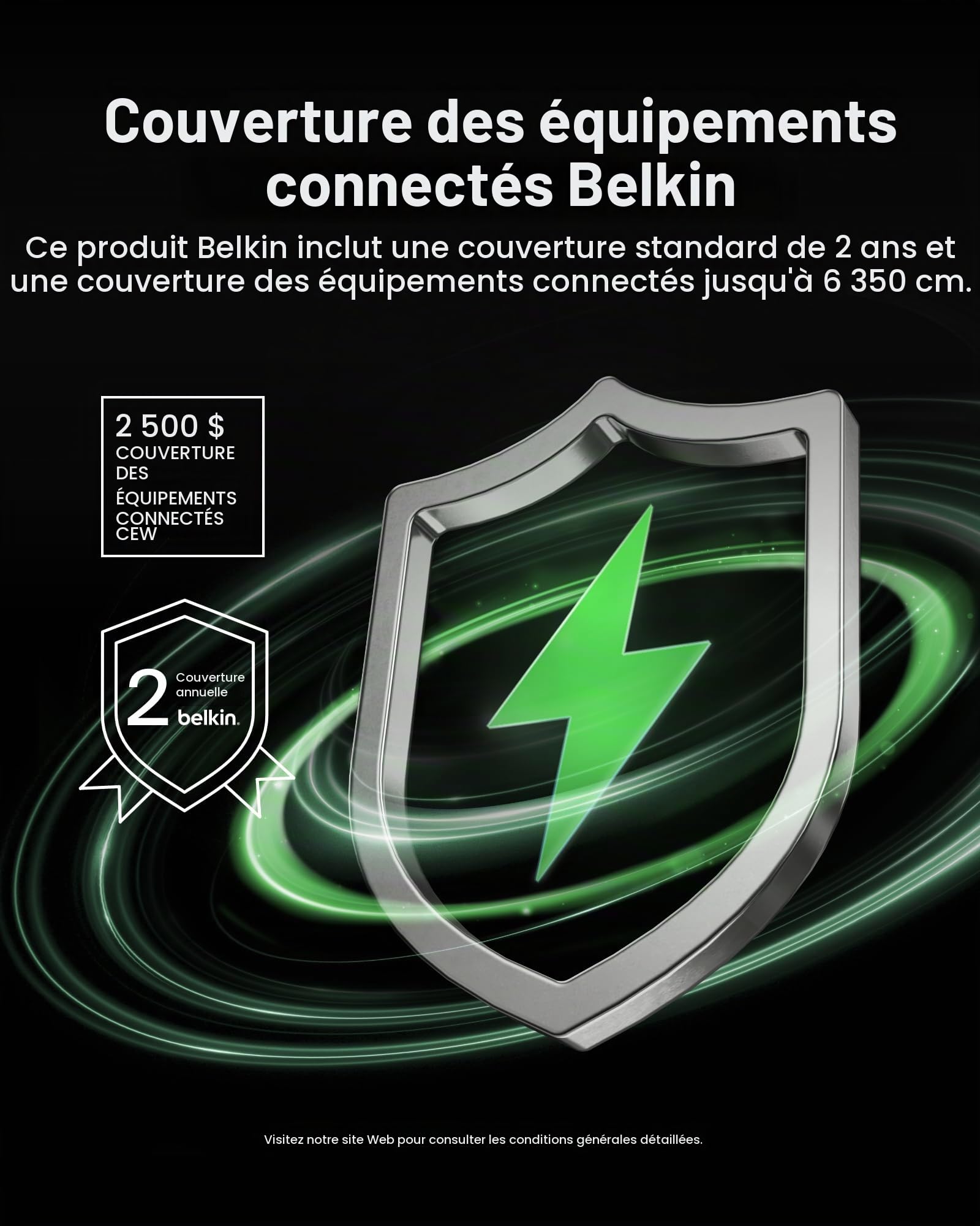 Belkin Batterie externe BOOSTCHARGE Plus 10K (10,000 mAh avec câbles Lightning et USB-C MFI intégrés, port de recharge USB-C, noir)