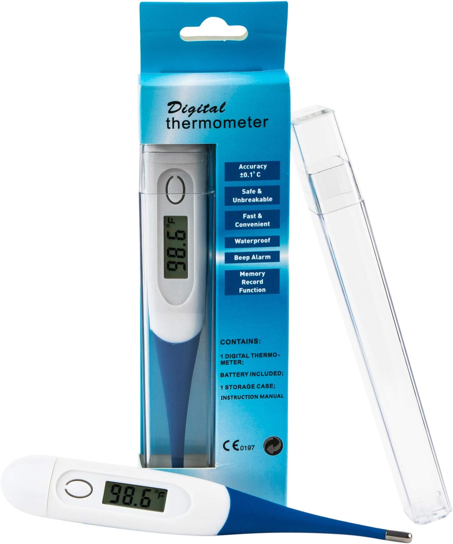 Digital Medical Thermometer for Baby, Children and Adult - Fast and Accurate Fever Readings - Oral and Rectal Indicator for Babies, Children and Adults