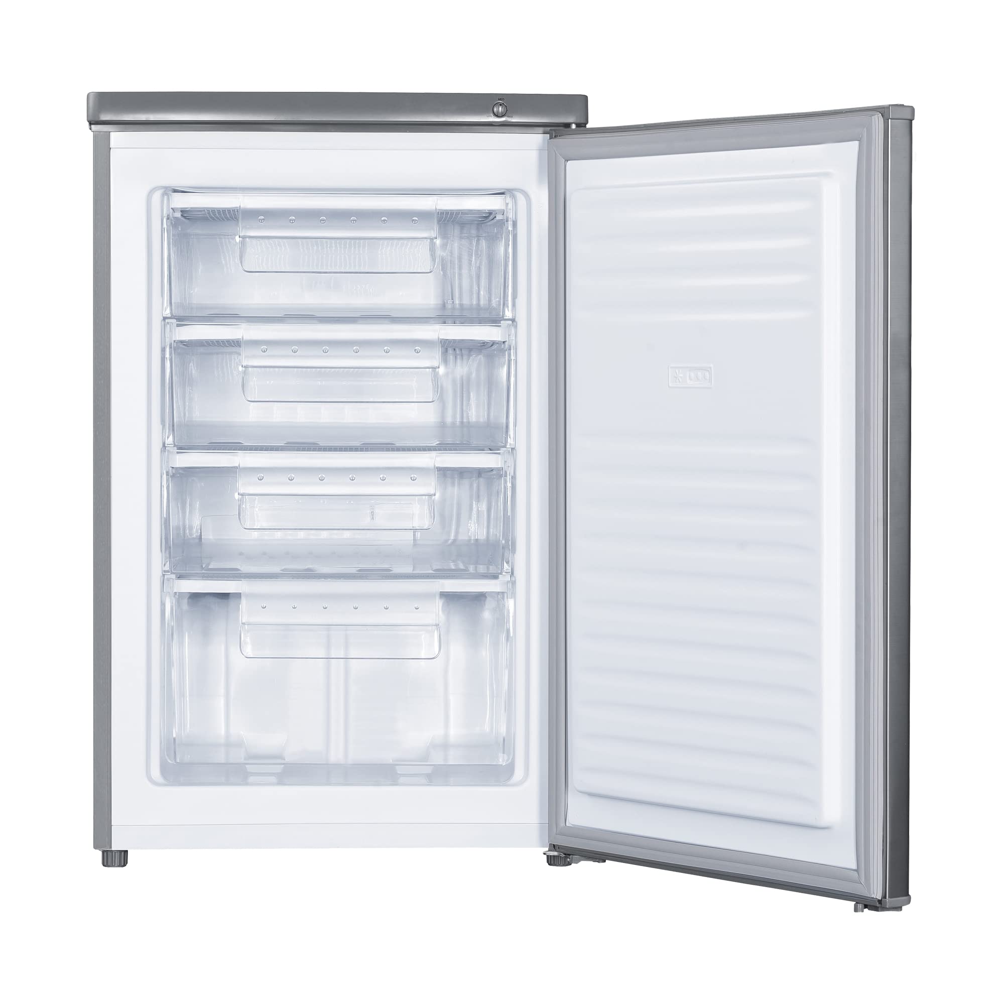 Igenix Freestanding Under Counter Larder Fridge & Freezer Set, Reversible Doors, 55cm Wide, Inox — view 4