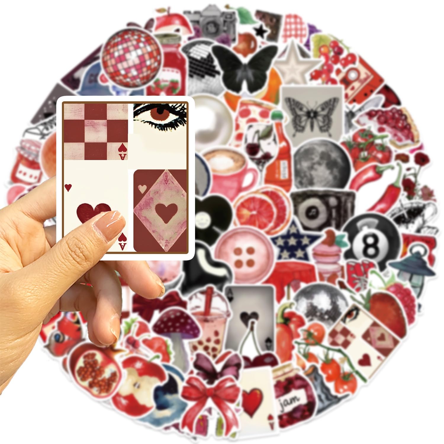 100 PCS Y2K Aesthetic Stickers Pack - Waterproof Vinyl Decals for Laptop Water Bottle, Skateboard, Y2k Stickers-2 - Image 3