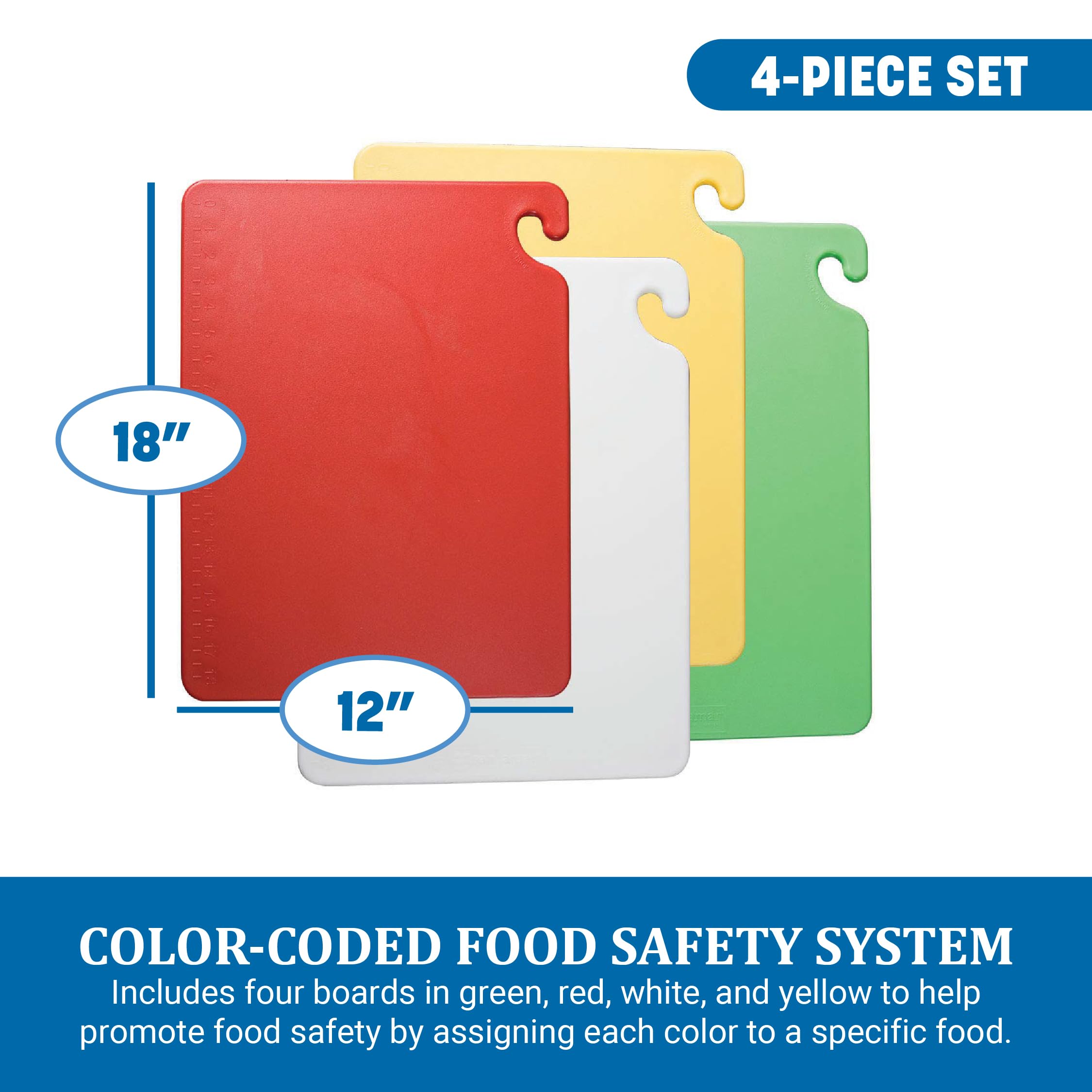 San Jamar cb1218qs cut-n-carry 4-board sistema, con color-coded Smart Gráfico, 305 x 457 mm W x 13 mm D