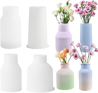 4 Stück Silikonform Set,DIY Silikonformen Gießformen Vase