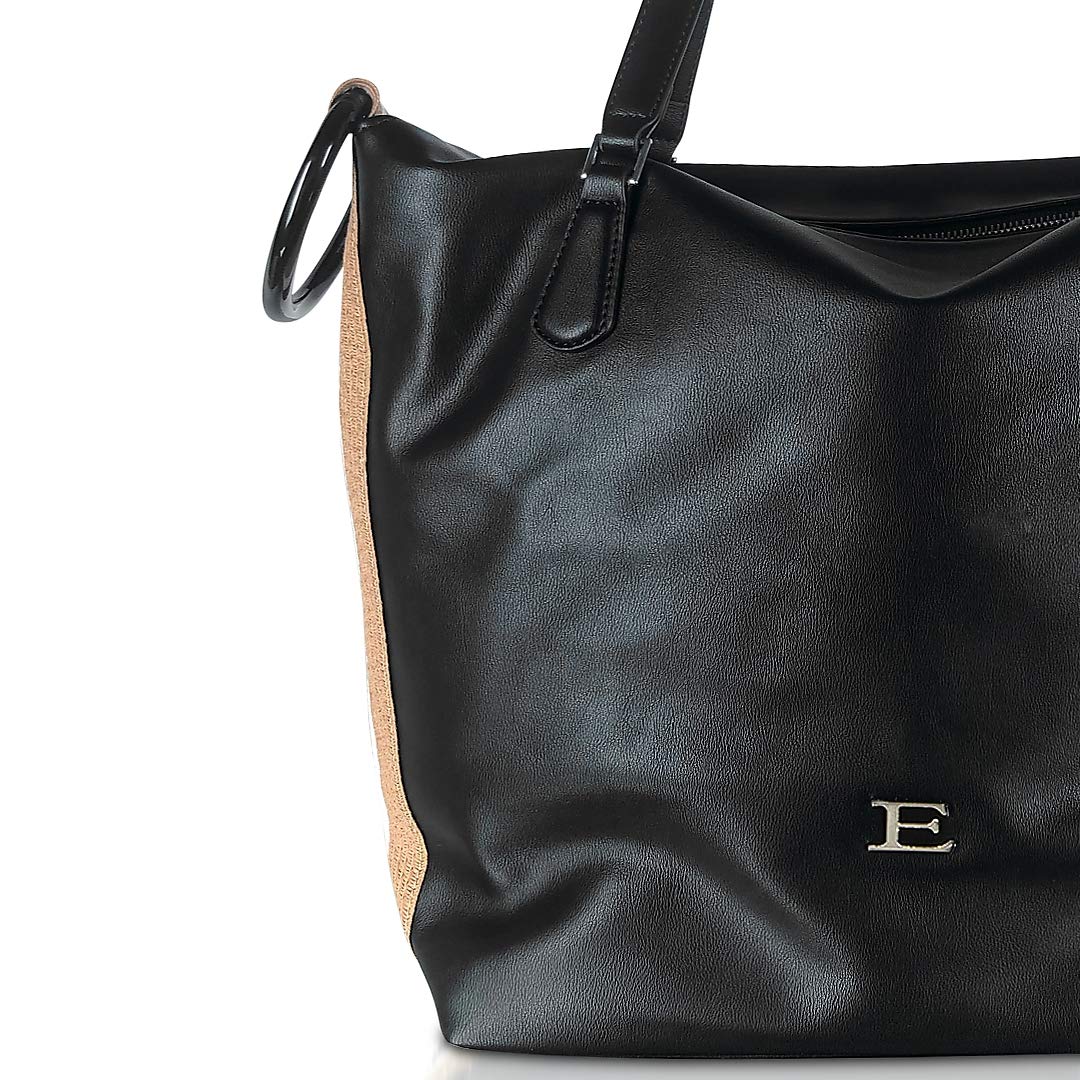 Ermanno Scervino Borsa Donna Maxi Shopper Pelle Nero