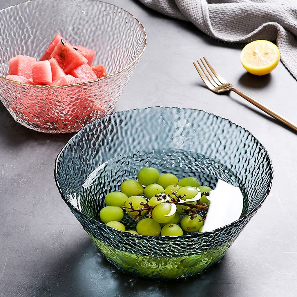 Saladier Nordic Light Luxe Fruits et Légumes Dessert Bol Maison Mignon Soupe Bol Cristal Transparent Saladier Bol(E2pc)
